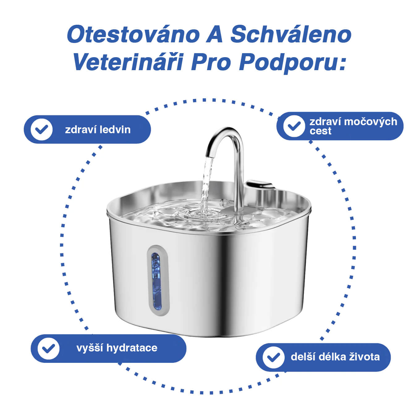 Furrient Nerezová Fontánka Pre Mačky