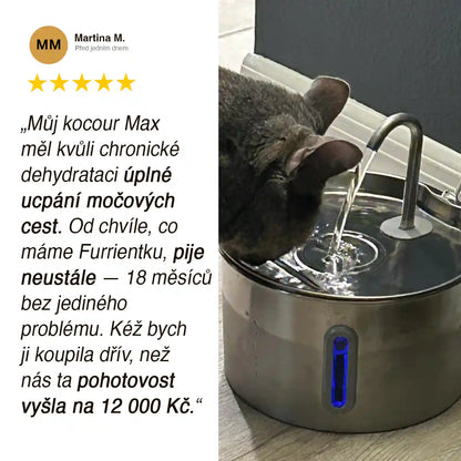 Furrient Nerezová Fontánka Pre Mačky